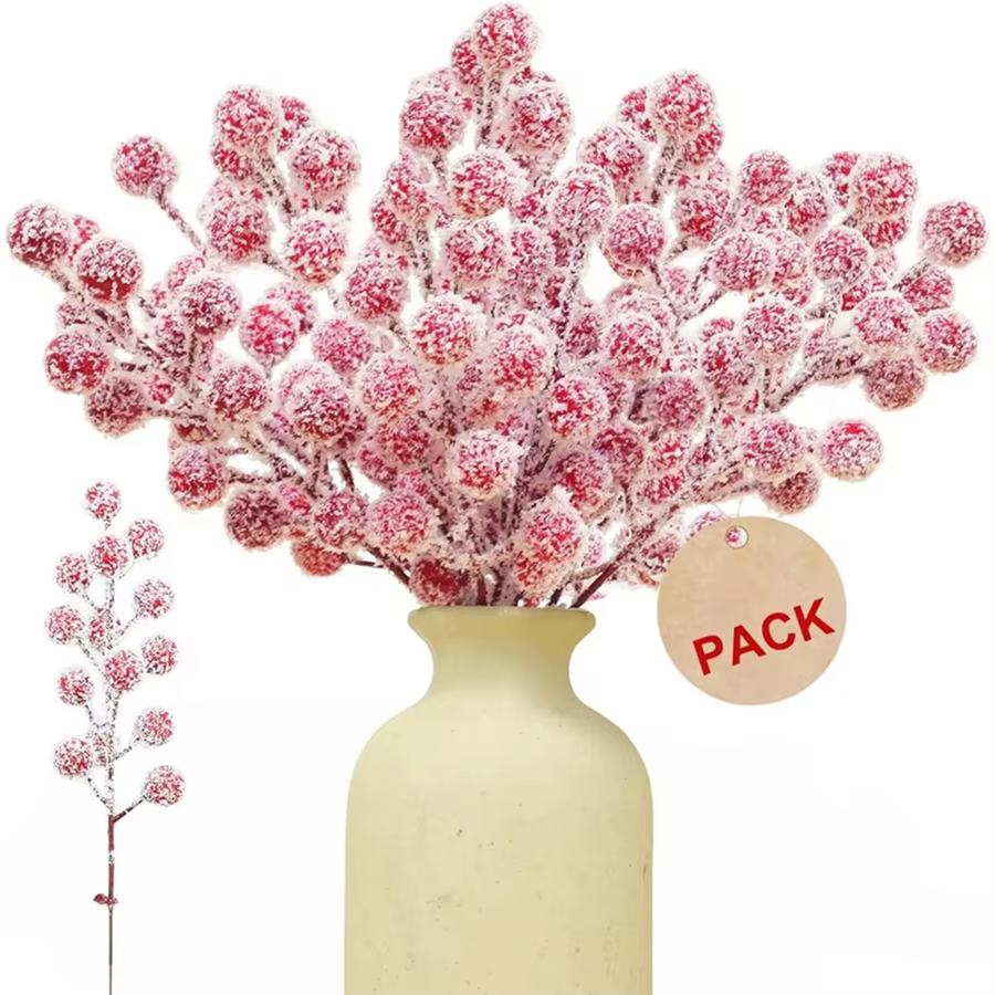 Artificialplant Chinois ilex Petit Fruit Rouge Nouvel An Noël Maison chambre En Plein Air Jardin De Mariage HolidayParty Bricolage cadeau boîte Décor