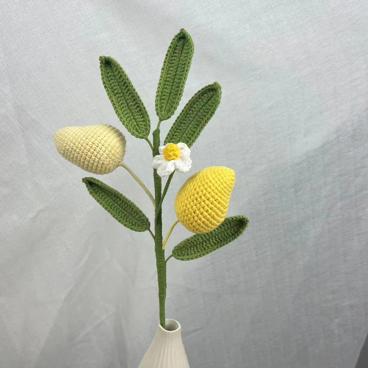 Bouquet de fleurs artificielles faites main au crochet