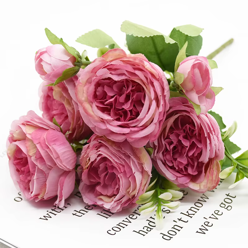 Bouquet de pivoines artificielles