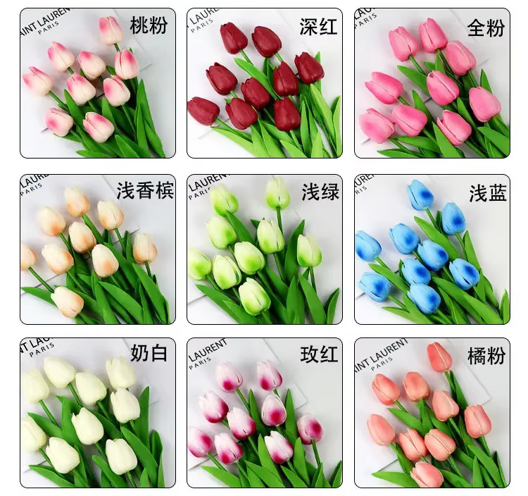 1 pièce tulipe fleurs artificielles vraies
