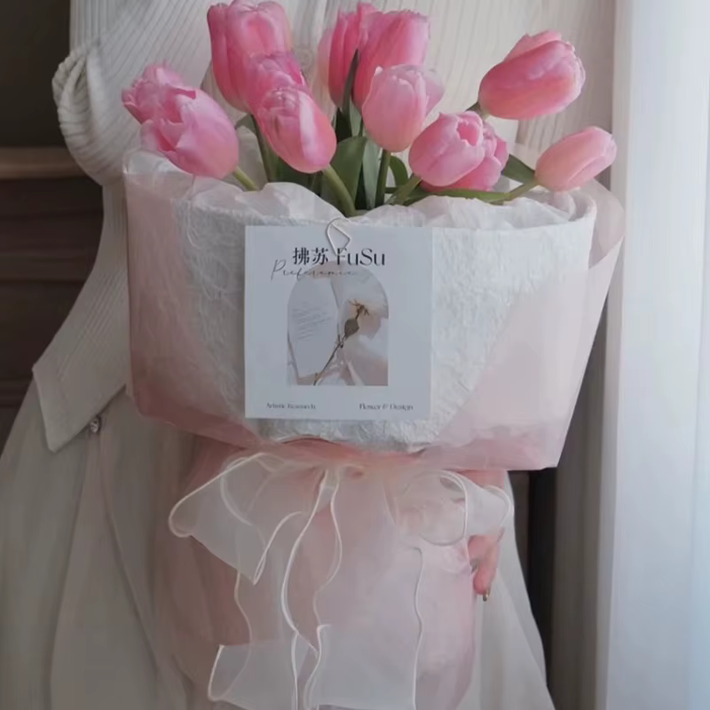 Papier Kraft pour Doublure de Fleurs Rose GT