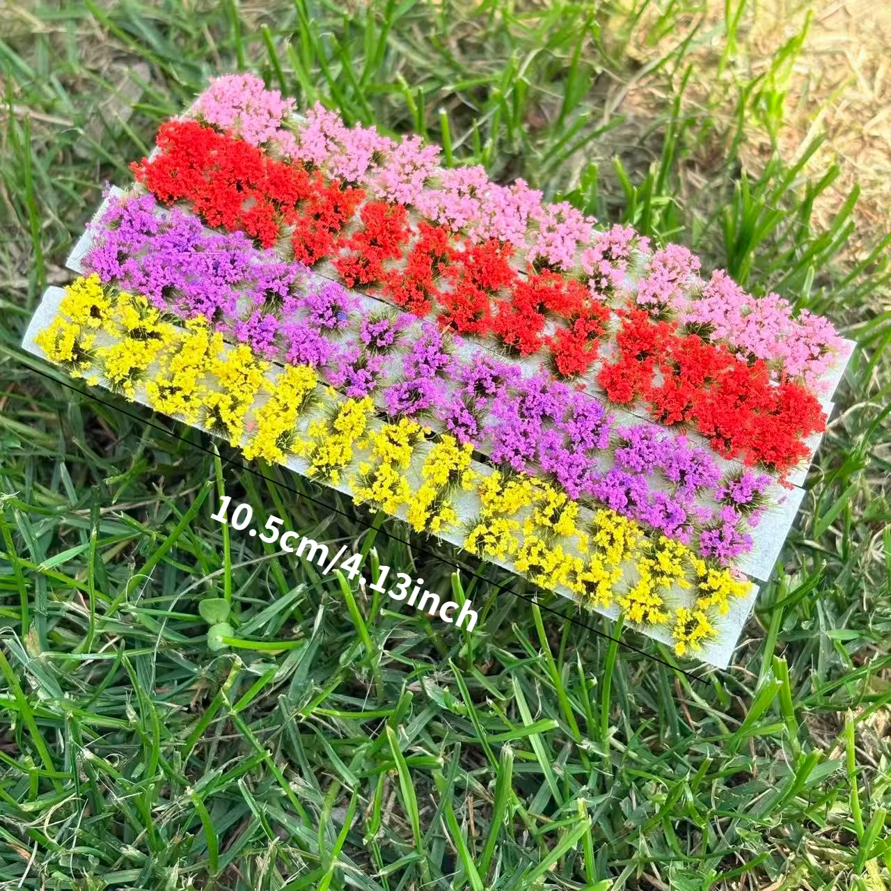 Boîte de 4 mini-clusters de fleurs de couleurs variées pour modèle architectural miniature