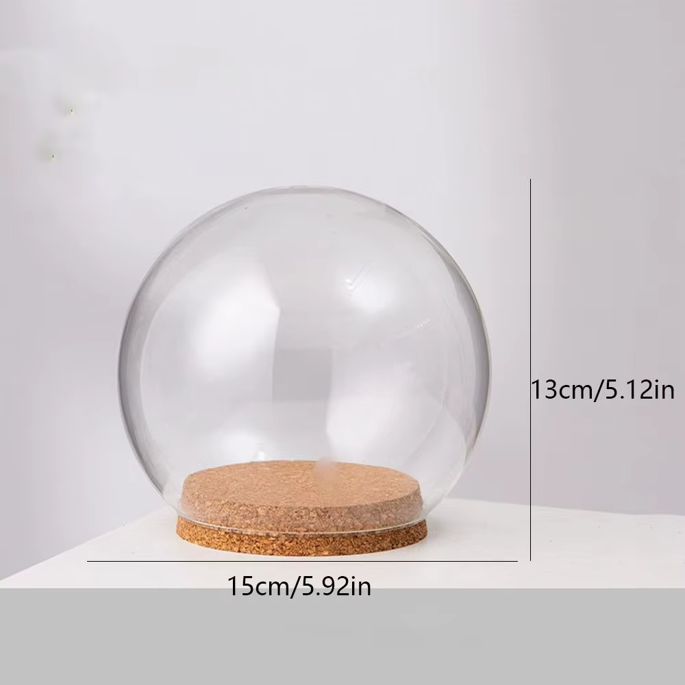 Couvercle en verre transparent pour fleurs fraîches