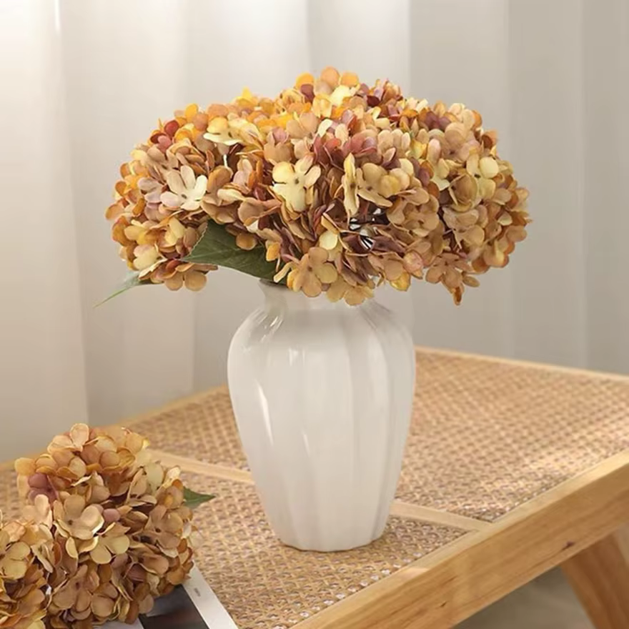 Hortensia artificiel fleurs en soie Homevase bonsaï accessoires mur de mariage bricolage cadeaux boîte Bouquet de mariée fête de vacances décoration