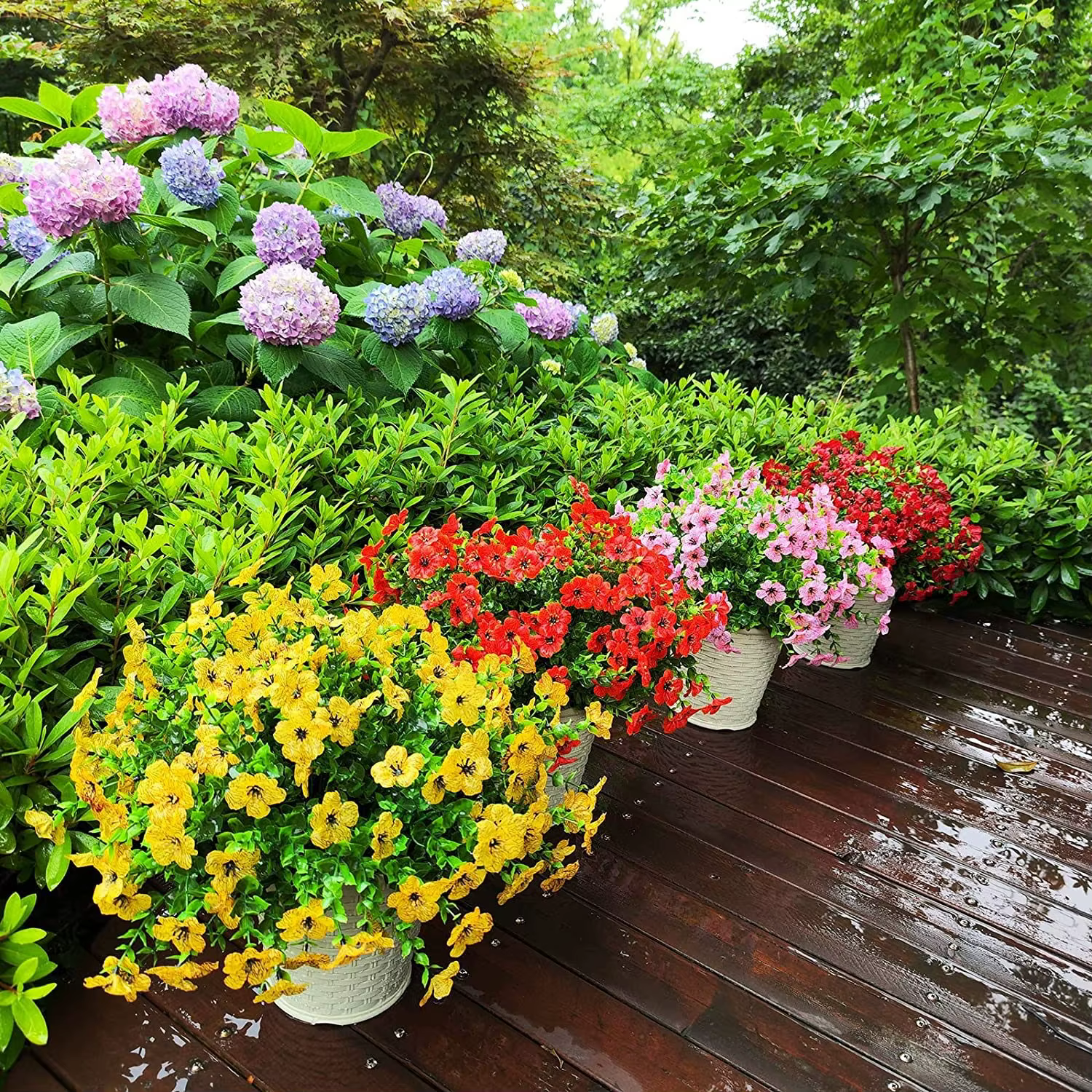 Fausses fleurs d'extérieur résistantes aux UV
