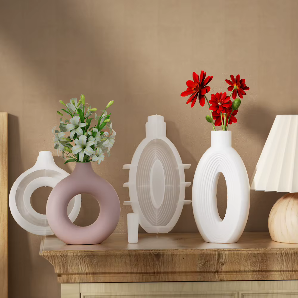 Vase ovale rond ajouré
