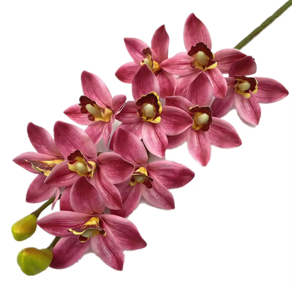 Un Cymbidium artificiel Hookerianum 10 têtes simulé Vanda