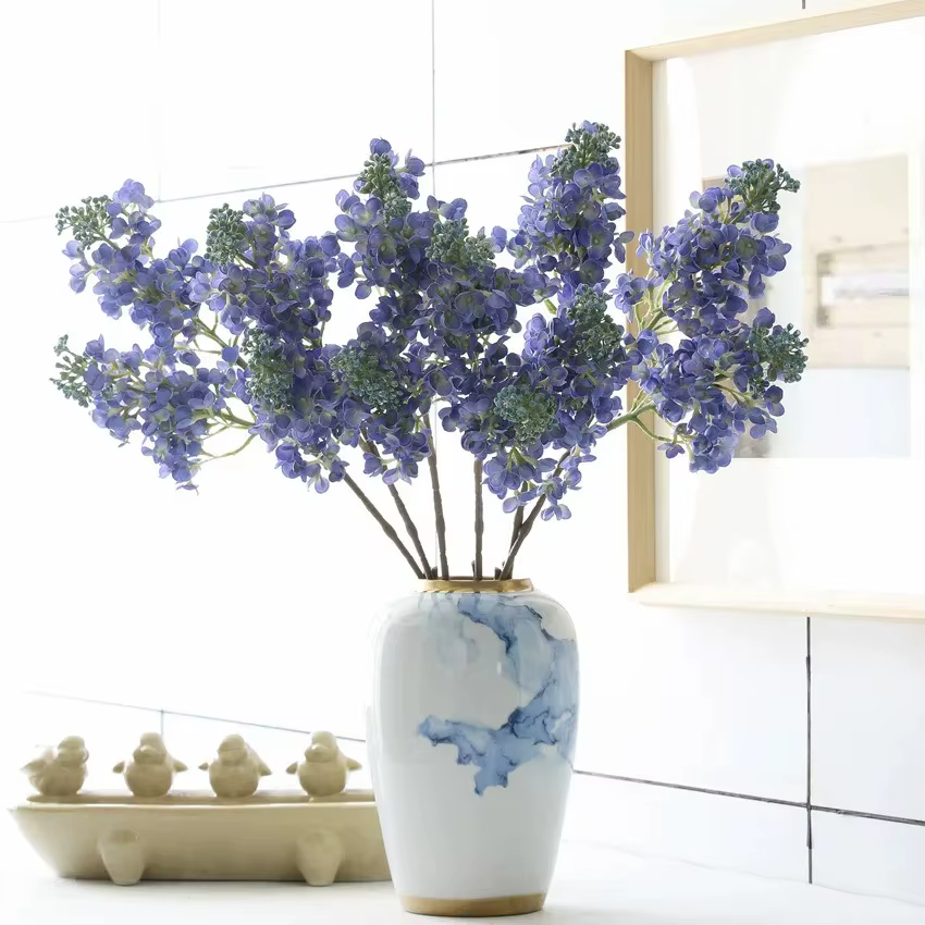 Fleurs artificielles en Latex lilas