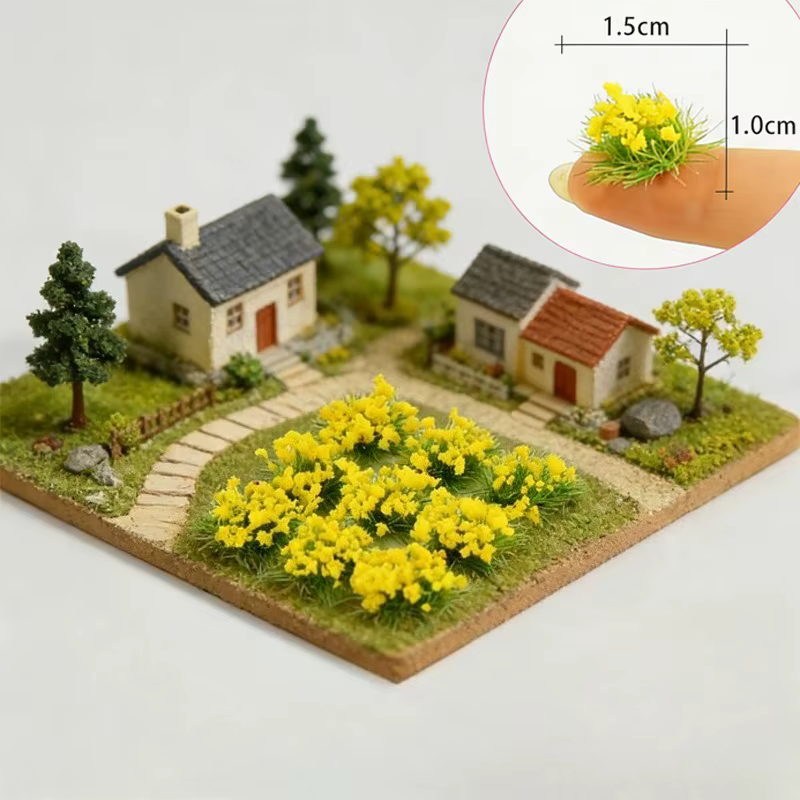 6 mini-clusters de fleurs pour micro-paysages