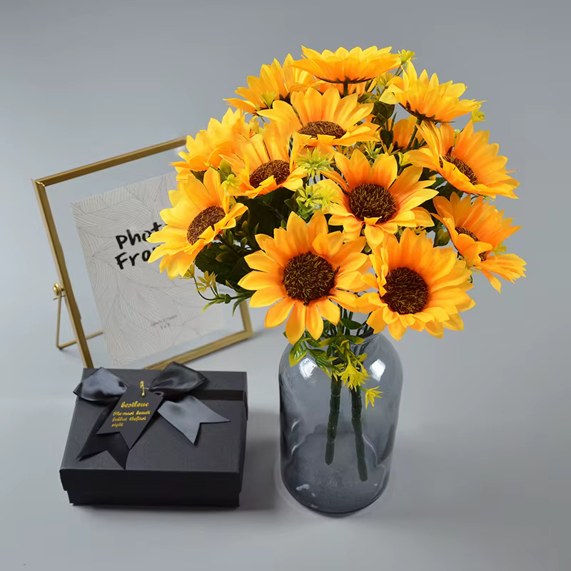 Bouquet de tournesol artificiel en soie