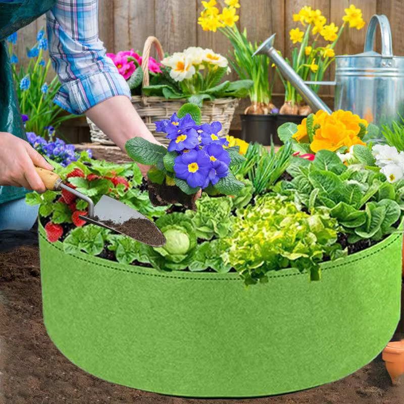 Pot de culture en tissu respirant - Sac de plantation robuste pour l'aération des racines - Jardinière réutilisable pour légumes pour jardin et terrasse
