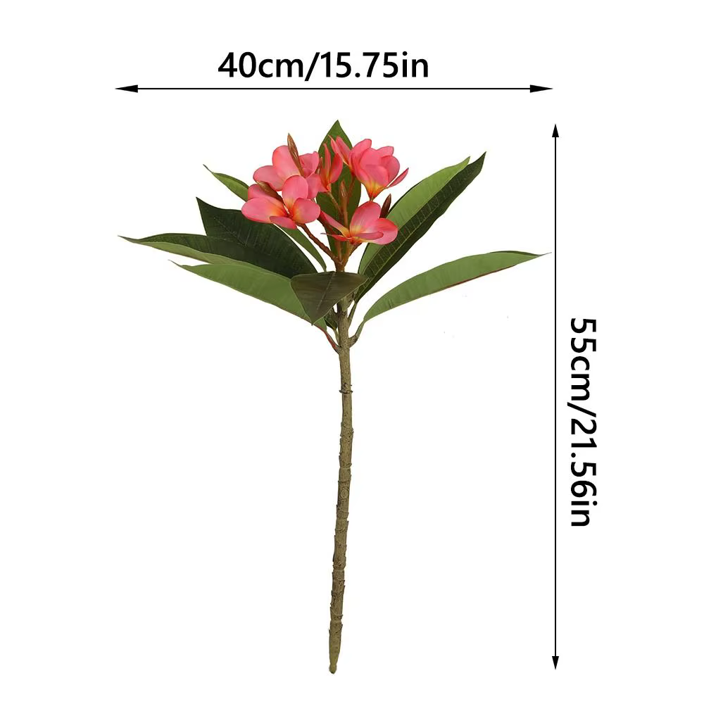 Fleurs de Plumeria artificielles au toucher réel