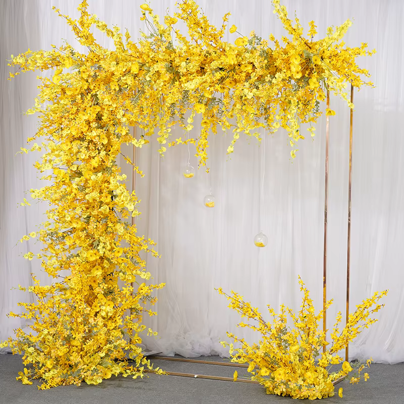 Rangée de fleurs de jasmin série jaune