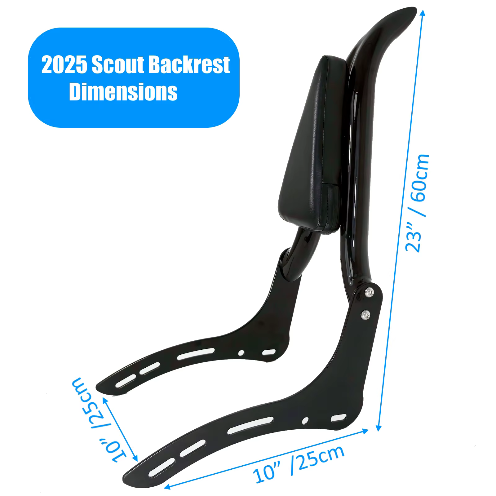 Pour indien 2025 Super Scout Bobber Sport Scout 101 soixante accessoires dossier de moto passager arrière barre Sissy