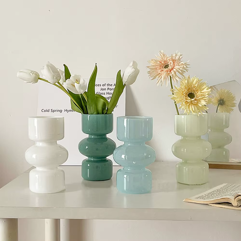Vase à fleurs en verre créatif pour terrarium de bureau