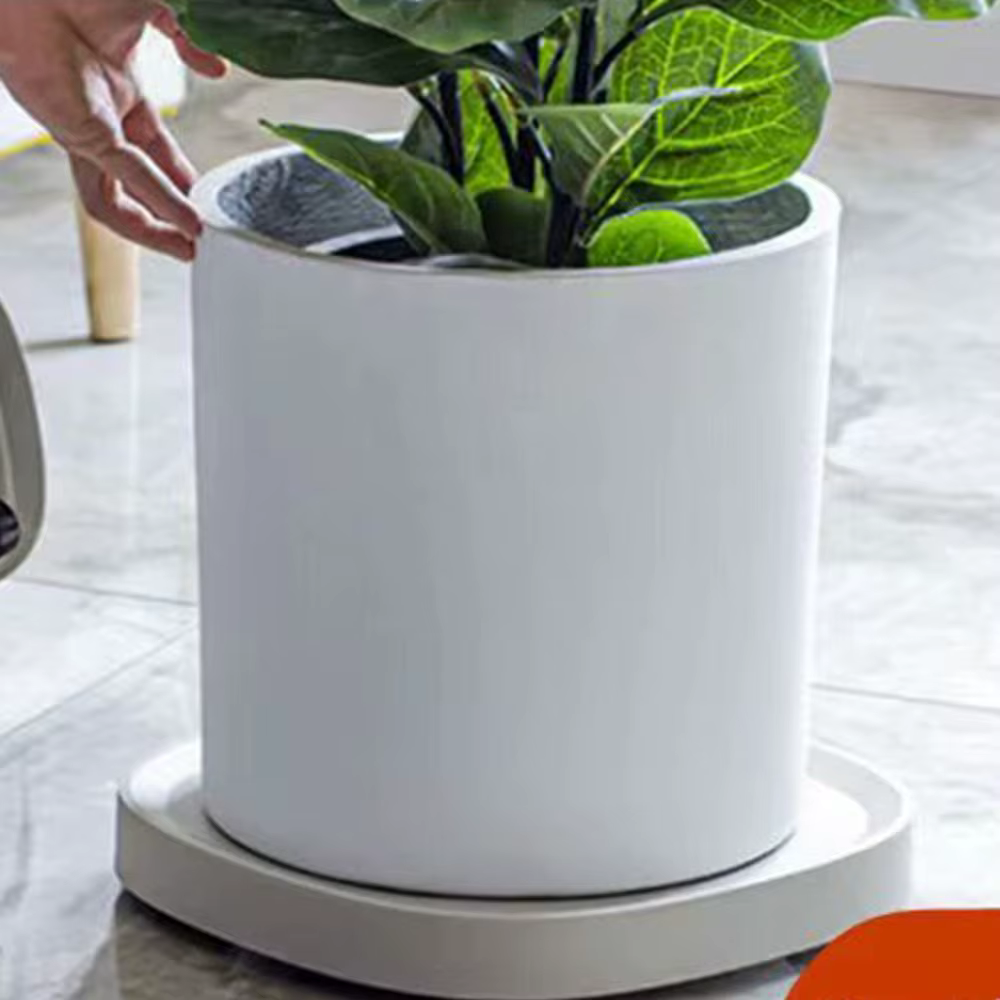 Plateau mobile carré durable pour pot de fleurs