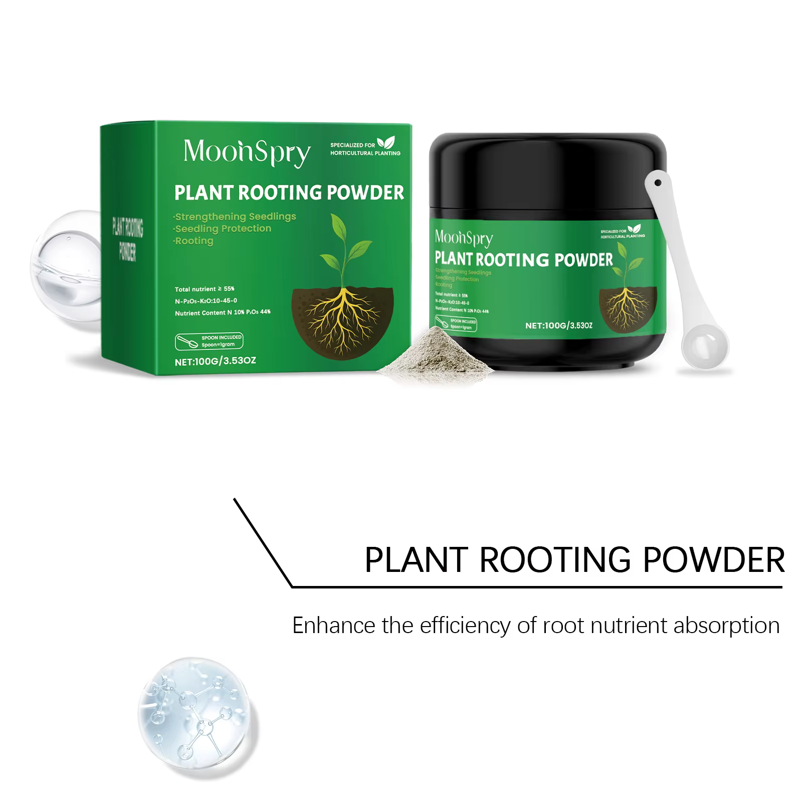 Poudre d'enracinement de plantes pour le jardinage domestique
