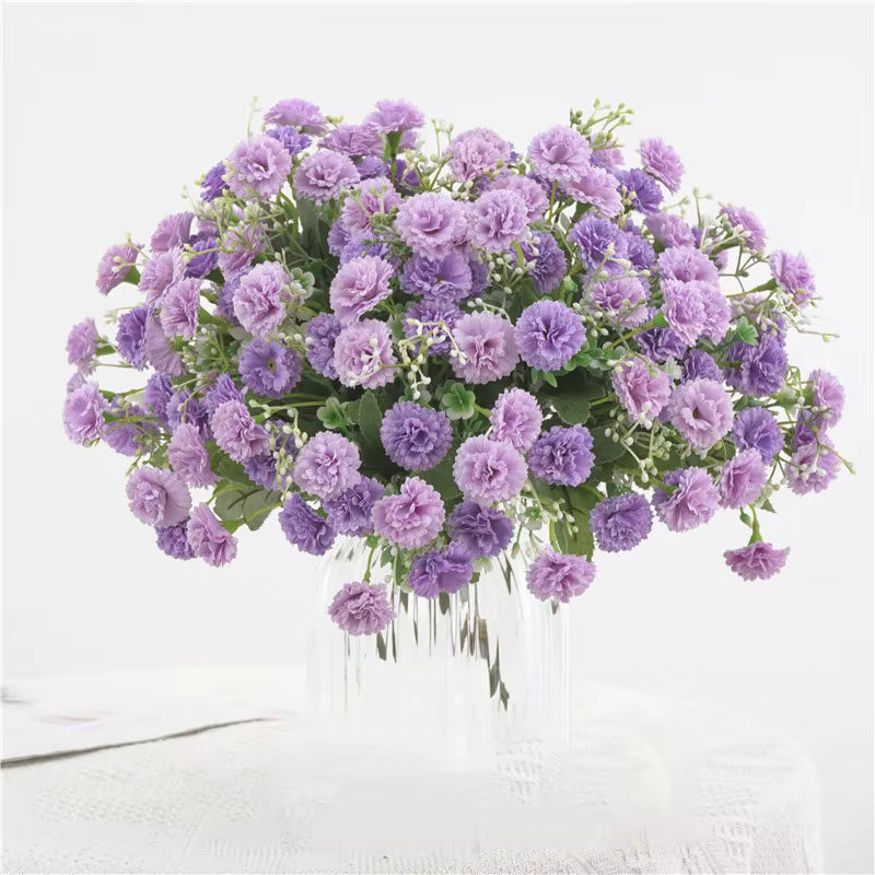 Fleurs artificielles bon marché Bouquet de mariage décoration de noël Vase pour la maison chambre Scrapbooking bricolage fête boîte à bonbons hortensia en soie
