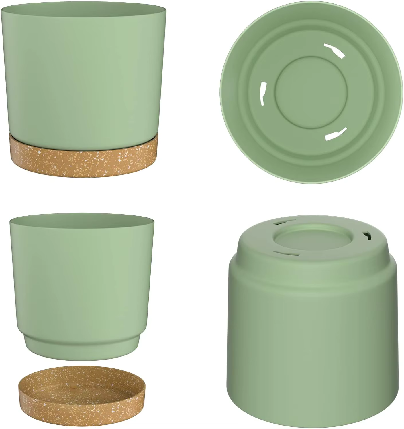 Grands pots légers pour plantes d'intérieur et d'extérieur