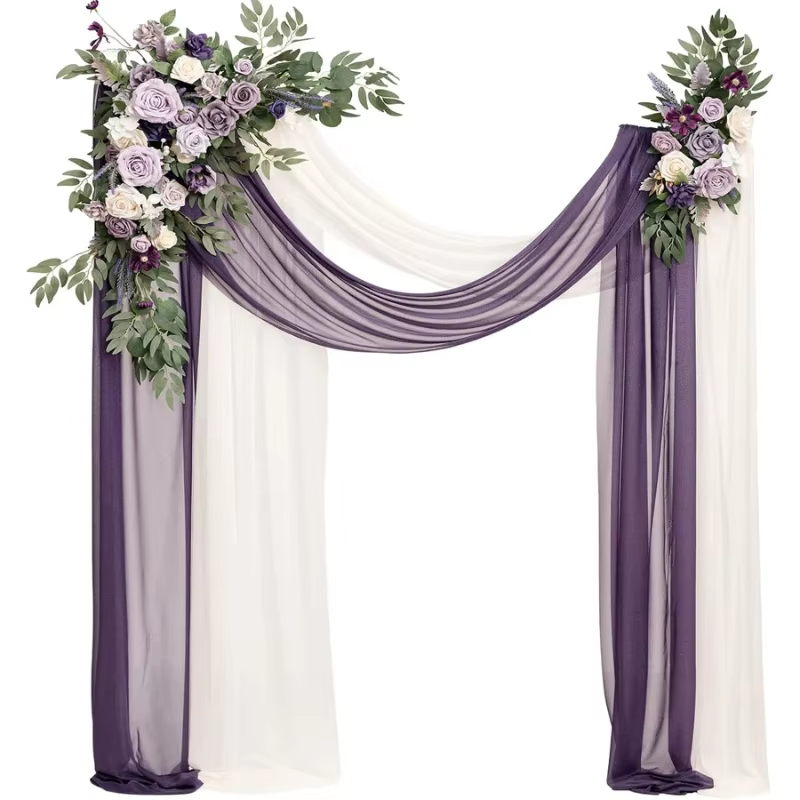 Fleur artificielle en verre foncé