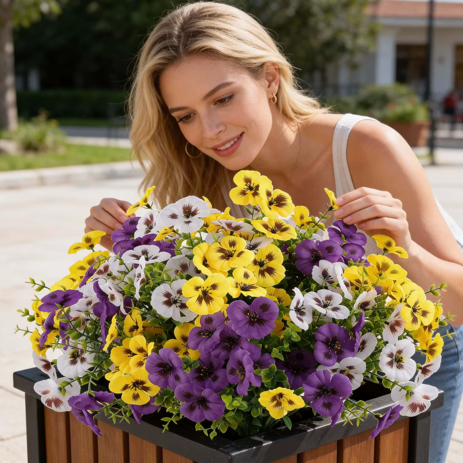 30 bouquets de fleurs artificielles (pâquerettes et marguerites)