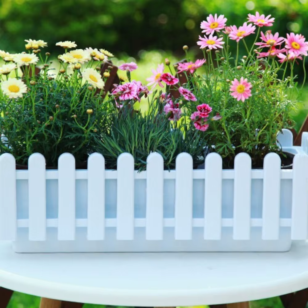 Pots de fleurs rectangulaires portables