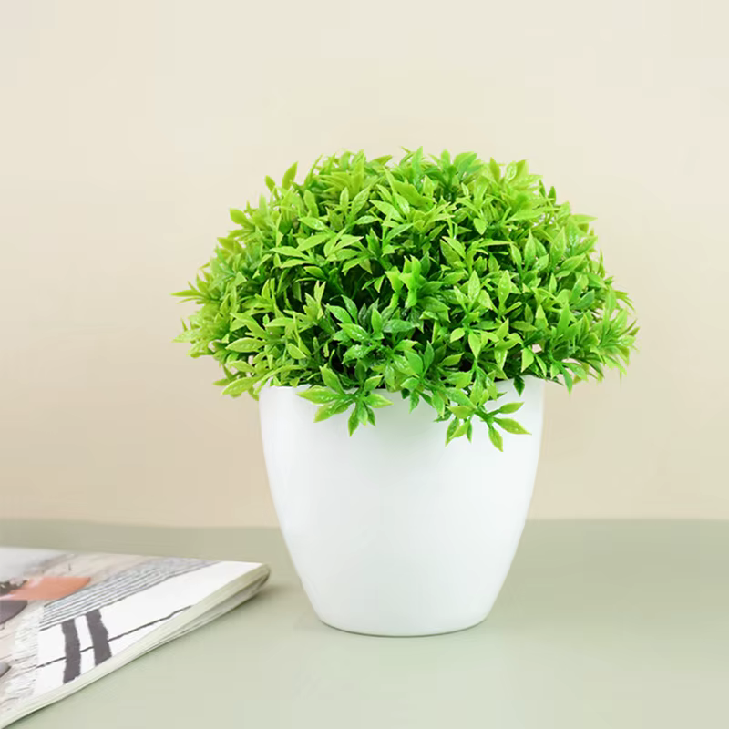 Plantes artificielles en Pot bonsaï vert petit arbre herbe