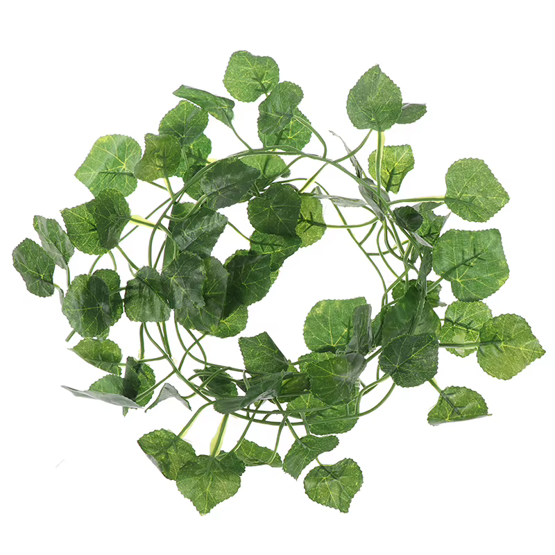 Feuilles de plantes vertes de vigne artificielles de 2.0m