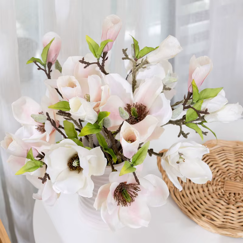Magnolia Artificiel, Décoration de Table de Mariage