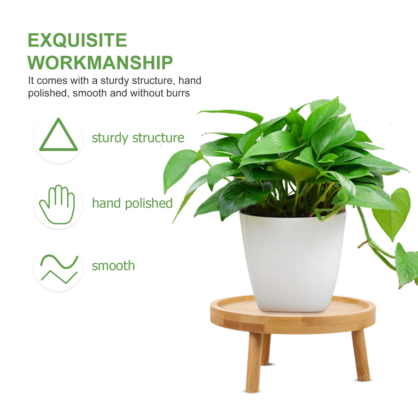 Support pour pot de fleurs en bois
