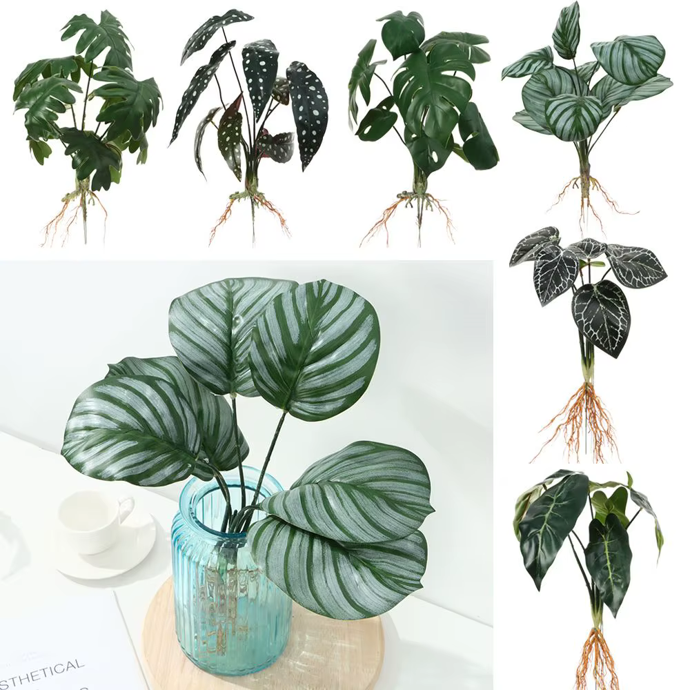 Verdure de simulation de plantes hydroponiques artificielles avec plante racine