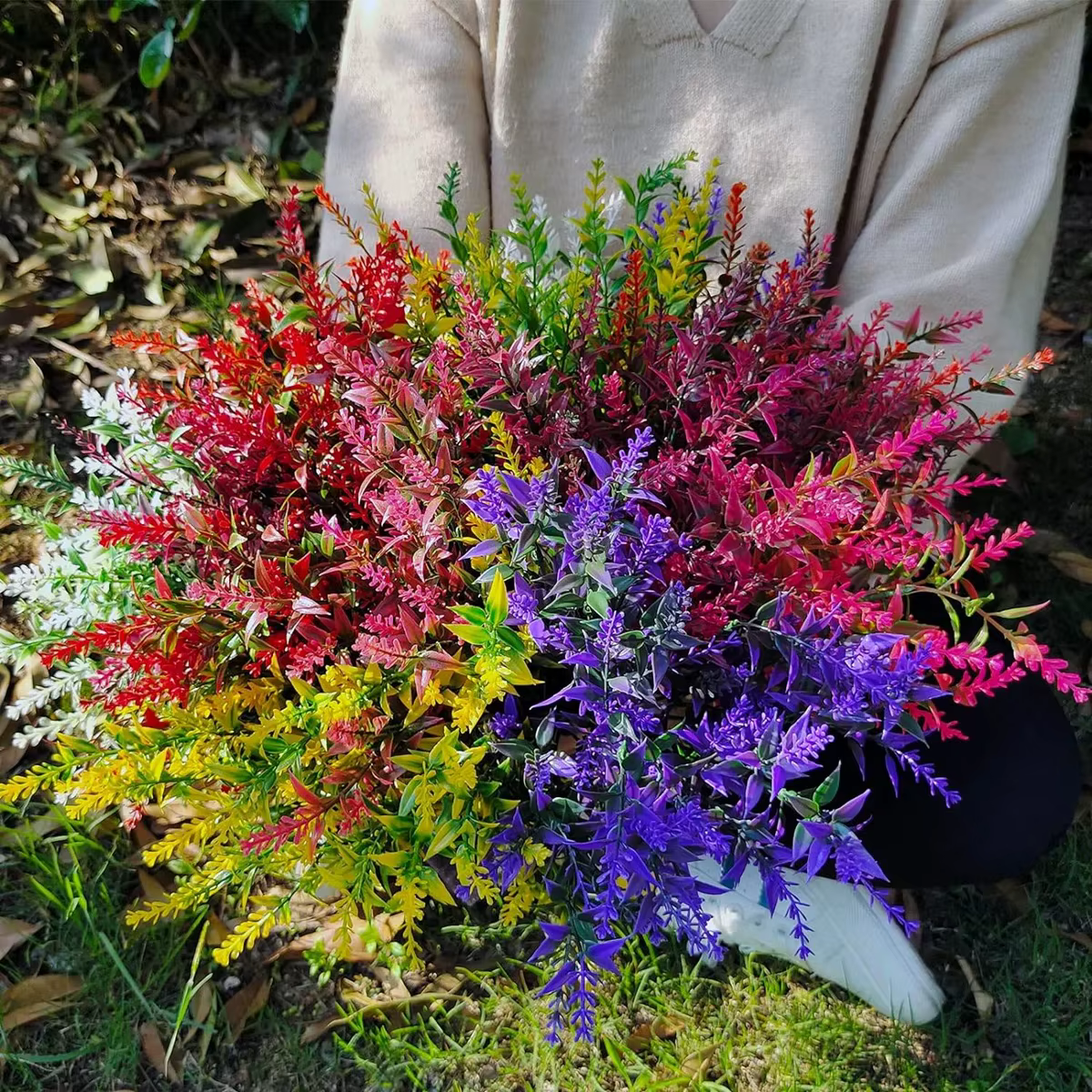 Bouquet de fleurs de lavande artificielles