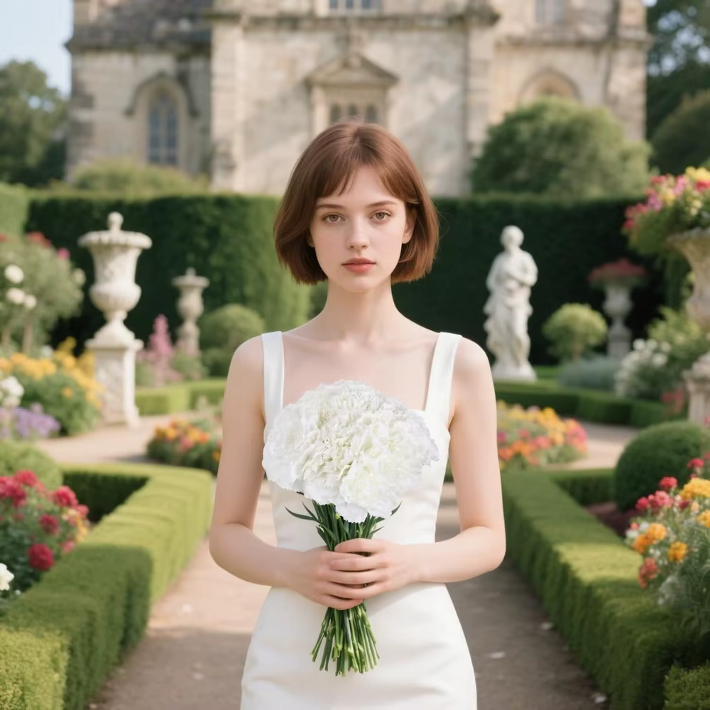 Bouquet de fleurs artificielles en soie de 15