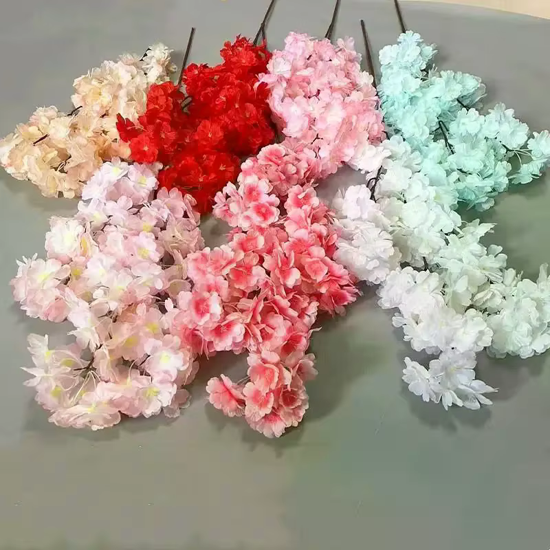 Fleur artificielle de cerisier rose et blanc