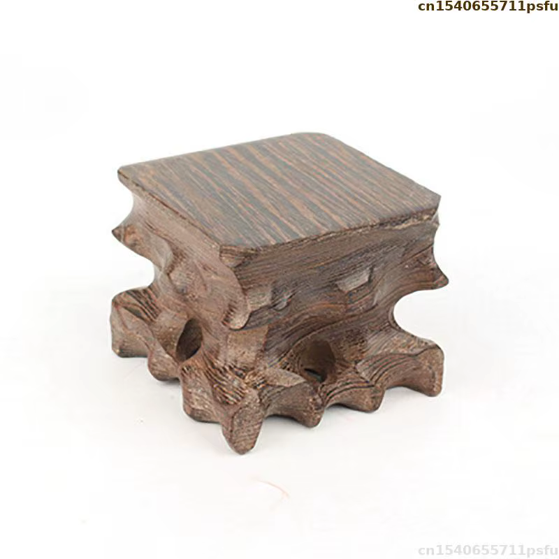 Support de table en bois massif naturel pour vase