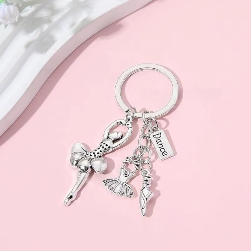 Porte-clés Danseuse de Ballet – Charme Mignon et Durable sur le Thème de la Danse, Anti-décoloration, pour Sac, Cadeau pour Étudiants en Danse