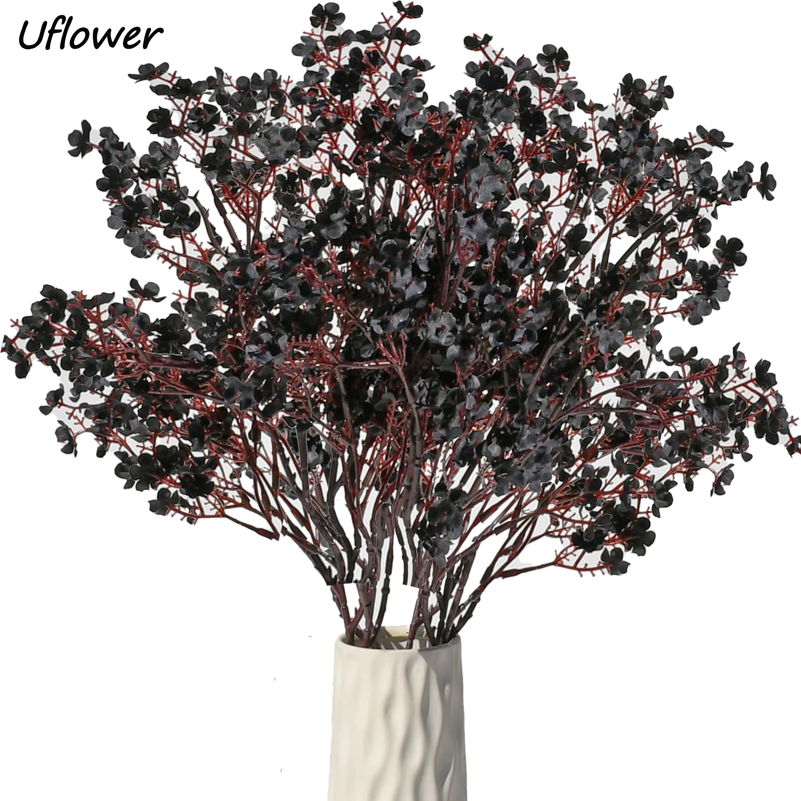 Fleurs artificielles noires