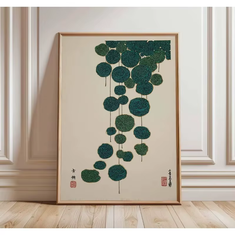 Impression d'art de lotus japonais