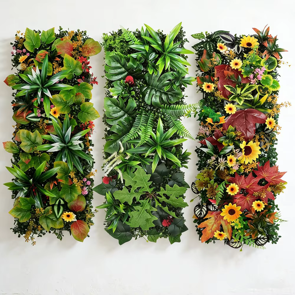 Panneaux muraux végétaux artificiels 75x25cm
