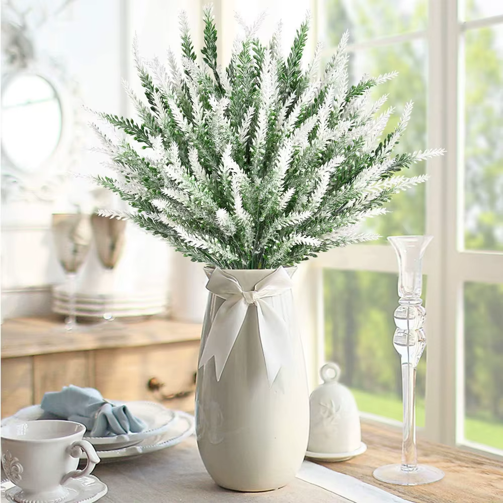 10 pièces fleurs artificielles plantes romantique Provence lavande Vase de mariage maison chambre extérieure jardin cour décor Grain Festival faux