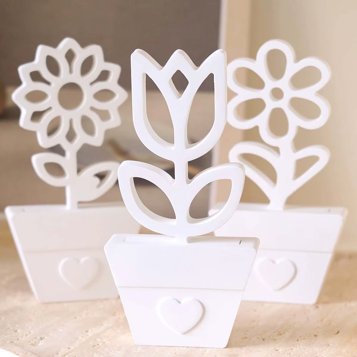 Pot de fleurs ornement Silicone moule bricolage conception creuse tournesol tulipe Acacia