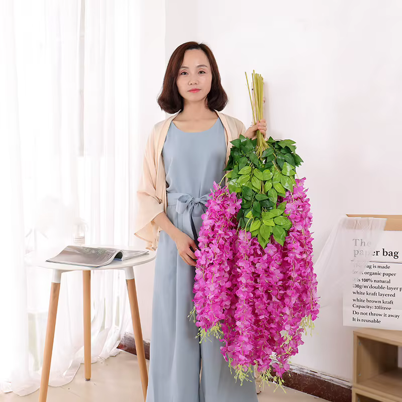12 pièces de fleurs artificielles en soie