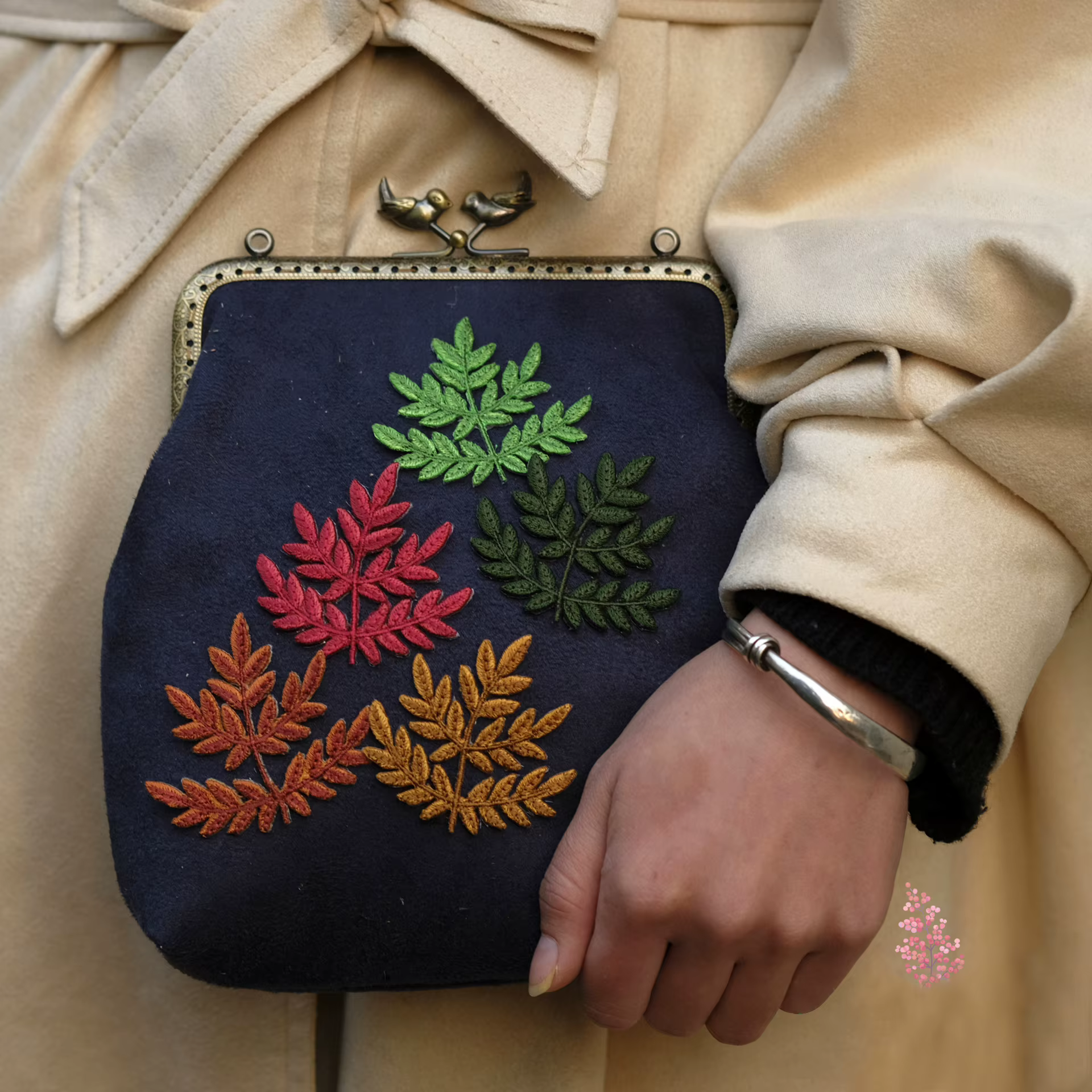 Patchs brodés de plantes à feuilles