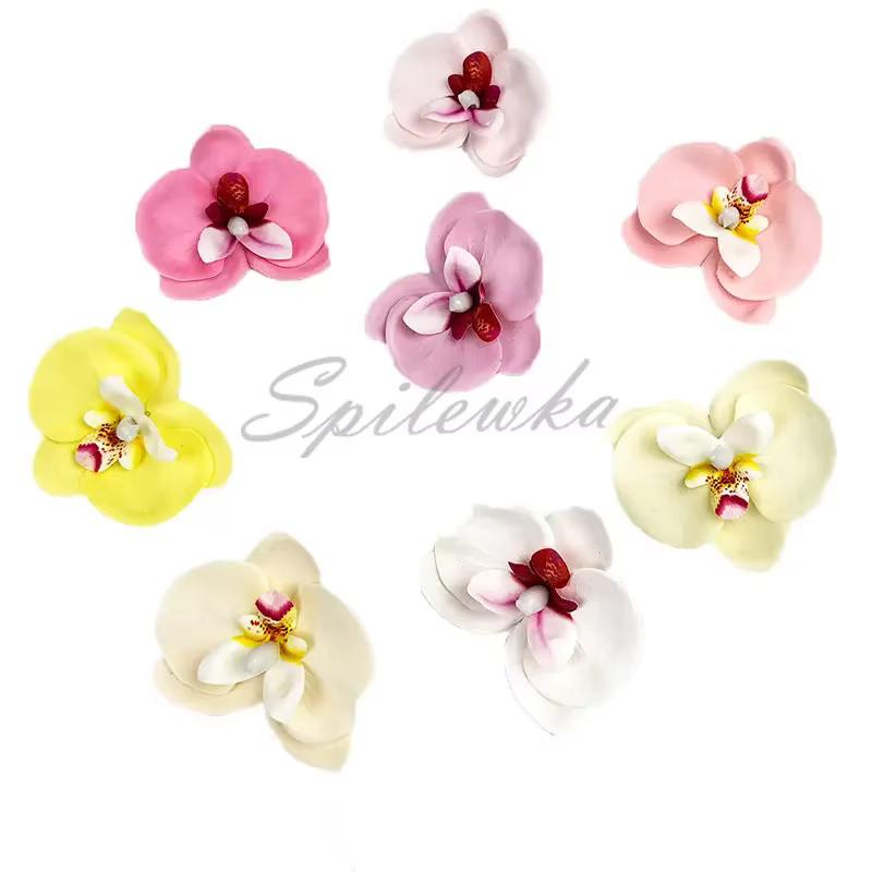 Haute qualité papillon orchidée tête Phalaenopsis fleur artificielle Bouquet de mariage bricolage boîte-cadeau fête