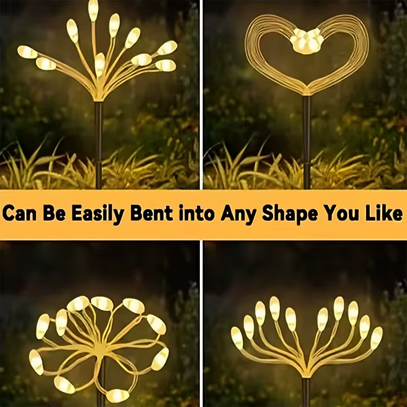 Lampes solaires pour pelouse en forme de fleurs