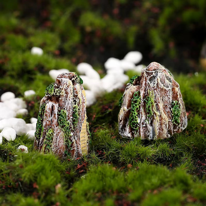 1 pièce Mini-ornements de montagne miniatures pour bonsaï