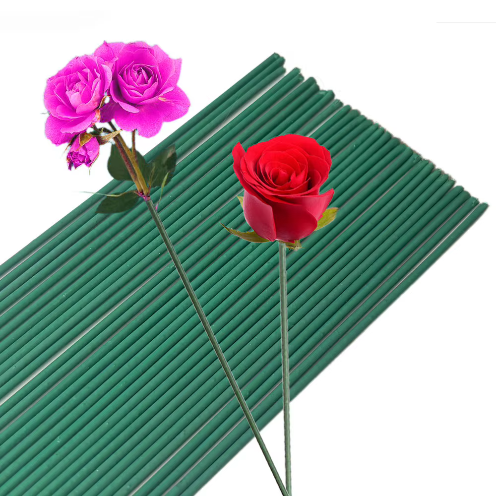 Tige de Fleur Artificielle Vert Foncé, Matériel Floral DIY, Tige D.lique Faite à la Main, Accessoires pour Mariage, Décoration de la Maison, 10Pcs, 40cm