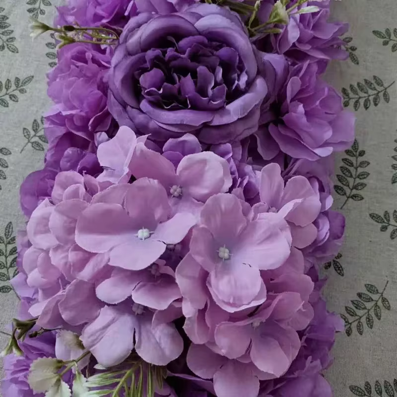 Fleur violette artificielle pour Table à manger de mariage