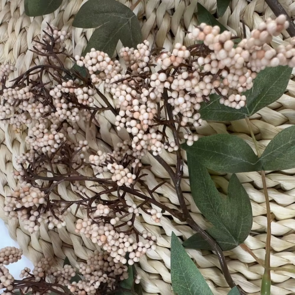 Branche de baies de Nandina artificielles en plastique