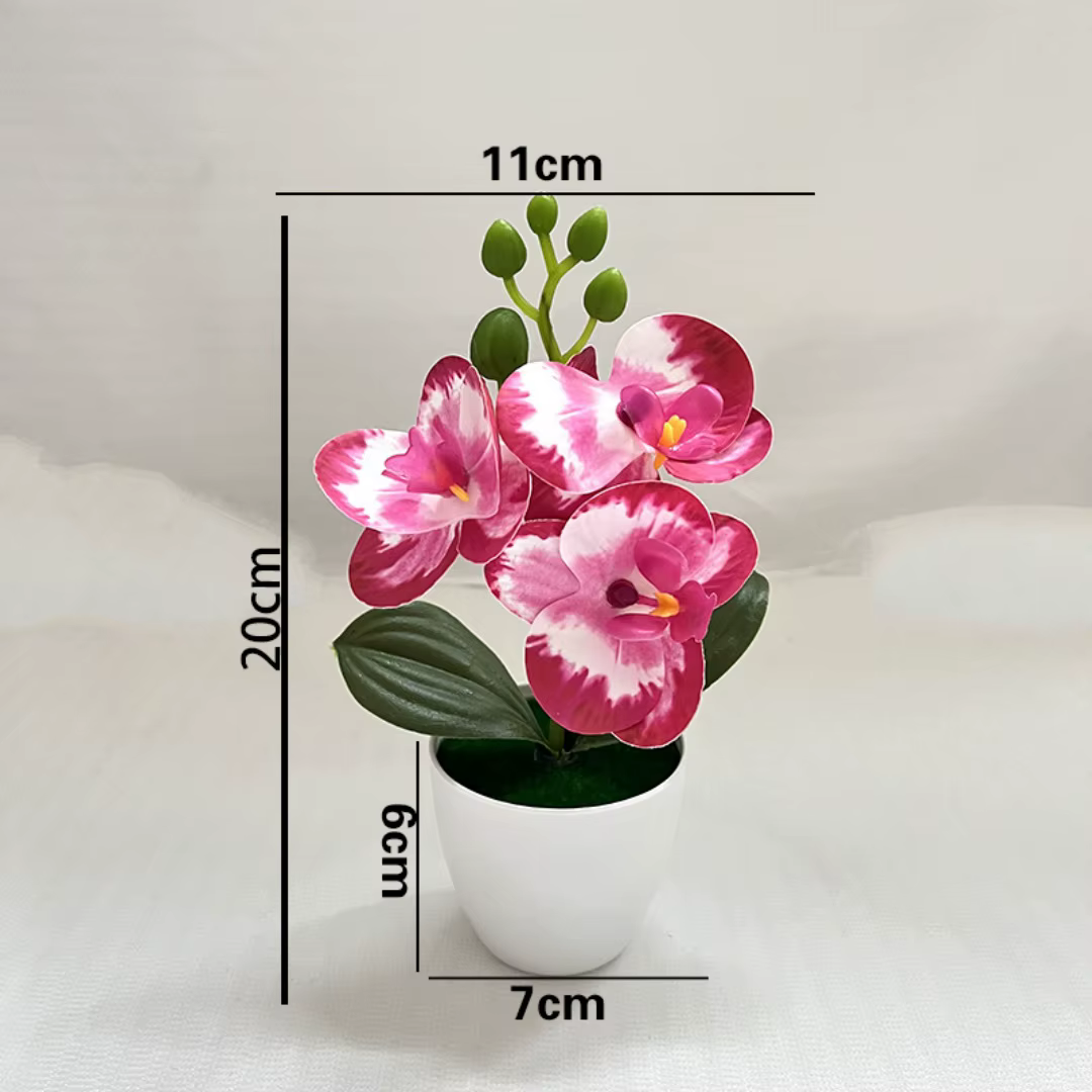 Plante d'orchidée artificielle en pot